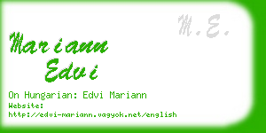 mariann edvi business card